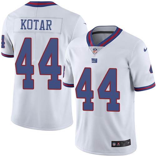Nike Giants #44 Doug Kotar White Men's Stitched NFL Limited Rush Jersey - Click Image to Close